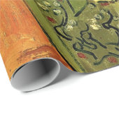 Papier Cadeau Japanese Vase, Roses, Anemones by Vincent van Gogh (Coin rond)