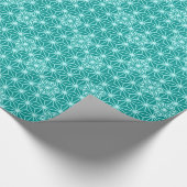 Papier Cadeau Japonais Asanoha ou Star Motif, turquoise (Coin)