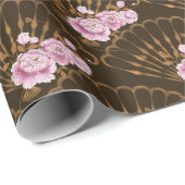 Papier Cadeau Japonais fun et rose (Coin rond)