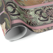 Papier Cadeau Jaquebloom floral (Coin rond)