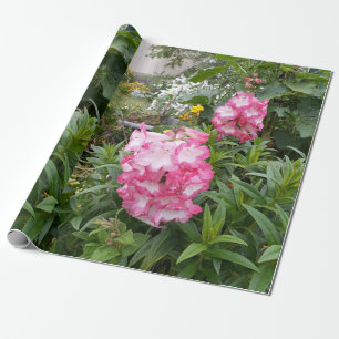 Papier Cadeau Jardin à motifs floraux Preton Rose