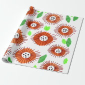 Papier Cadeau Jardin aux fleurs de Scandi (Déroulé)