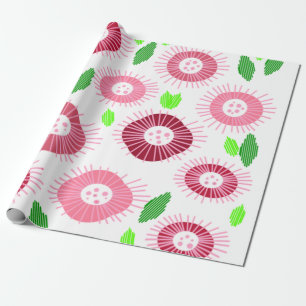 Papier Cadeau Jardin aux fleurs de Scandi