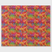 Papier Cadeau Jardin aux fleurs ensoleillées du sud-ouest (Plat)