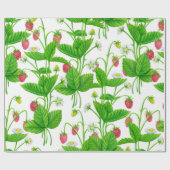 Papier Cadeau Jardin aux fraises (Plat)