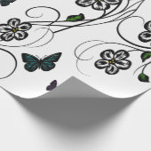 Papier Cadeau Jardin aux papillons roses (Coin)