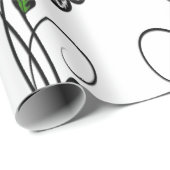 Papier Cadeau Jardin aux papillons roses (Coin rond)