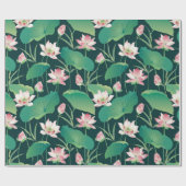 Papier Cadeau Jardin blanc du Lotus (Plat)