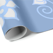 Papier Cadeau Jardin Bleu (Coin rond)