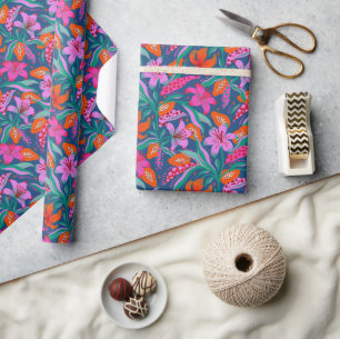 Papier Cadeau Jardin Botanique Vibrant