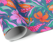 Papier Cadeau Jardin Botanique Vibrant (Coin rond)