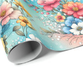 Papier Cadeau Jardin Colorburst (Coin rond)