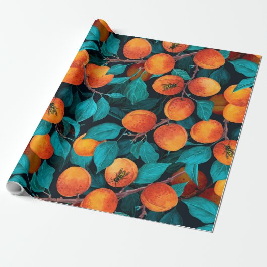 Papier Cadeau Jardin d'abricot 2 (Déroulé)