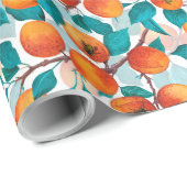 Papier Cadeau Jardin d'abricot 4 (Coin rond)