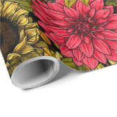 Papier Cadeau Jardin d'automne 2 (Coin rond)