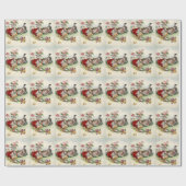 Papier Cadeau Jardin de chatons adorables Pot de fleurs rouge (Plat)