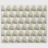 Papier Cadeau Jardin de Cosmos Ensoleillé (Plat)