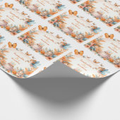 Papier Cadeau Jardin de Fée Magique Orange - Anniversaire (Coin)