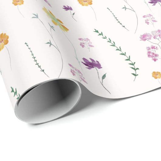 Papier Cadeau Jardin de fées rustique (Coin rond)