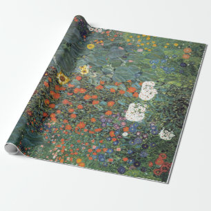 Papier Cadeau Jardin de ferme de Gustav Klimt avec des