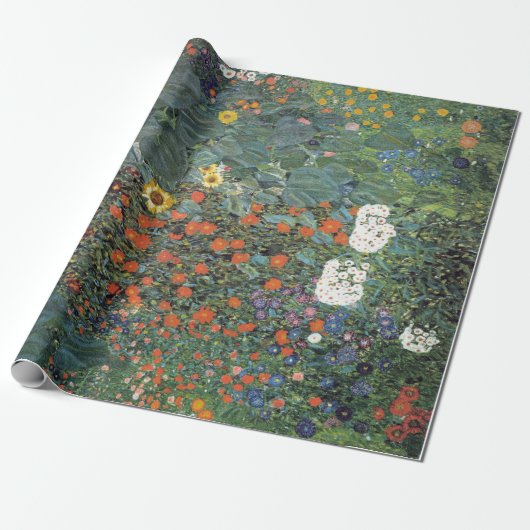 Papier Cadeau Jardin de ferme de Gustav Klimt avec des (Déroulé)