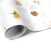 Papier Cadeau Jardin de fleurs chic boho (Coin rond)