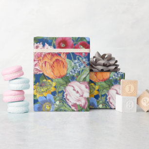 Papier Cadeau Jardin de fleurs de printemps de pivoine Tulipes