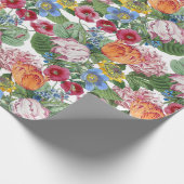 Papier Cadeau Jardin de fleurs de tulipes de printemps (Coin)