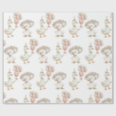 Papier Cadeau Jardin de fleurs d'oie soie Champignons 1er annive (Plat)