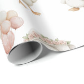 Papier Cadeau Jardin de fleurs d'oie soie Champignons 1er annive (Coin rond)