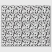 Papier Cadeau Jardin de fleurs du matin BW I (Plat)