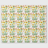 Papier Cadeau Jardin de fleurs papillon (Plat)