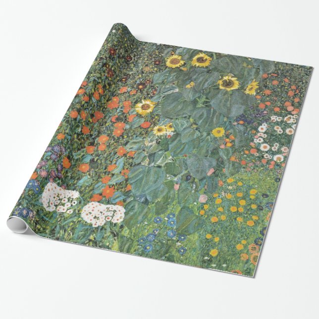 Papier Cadeau Jardin de la ferme Gustav Klimt avec la galerie de (Déroulé)