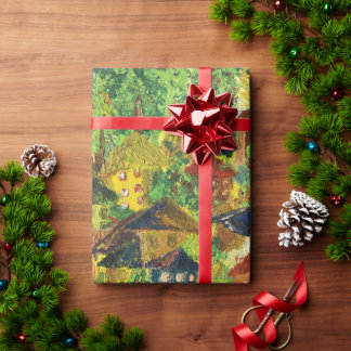 Papier Cadeau Jardin de la forêt de rêve- reggaepainingPapier d'