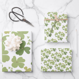Papier Cadeau Jardin de la Saint-Patrick de la feuille de verdur