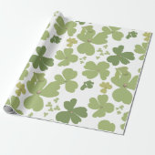 Papier Cadeau Jardin de la Saint-Patrick de la feuille de verdur (Déroulé)