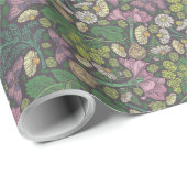 Papier Cadeau Jardin de marguerites blanches victoriennes et de (Coin rond)