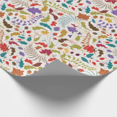 Papier Cadeau Jardin de mariage aux fleurs exotiques de Wild Ros (Coin)