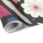 Papier Cadeau Jardin de minuit (Coin rond)