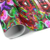 Papier Cadeau Jardin de Noël... (Coin rond)