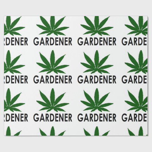 Papier Cadeau Jardin de Noël de Weed Leaf à hanoukka (Plat)