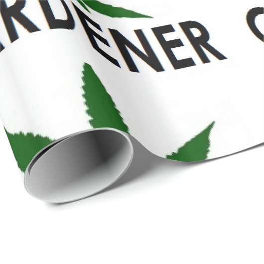 Papier Cadeau Jardin de Noël de Weed Leaf à hanoukka (Coin rond)