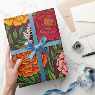 Papier cadeau Jardin de papillon Marigold Abstrait