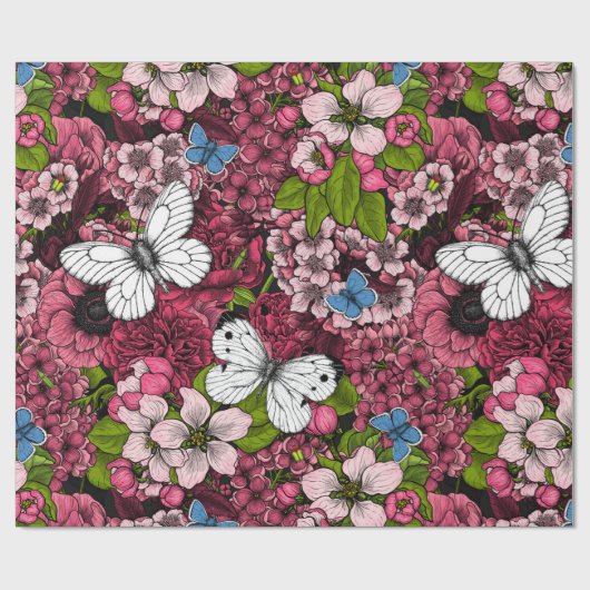 Papier Cadeau Jardin de printemps 2 (Plat)