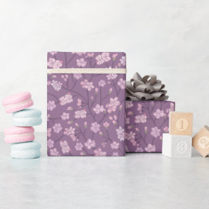 Papier Cadeau Jardin de printemps Fête des mères Fleurs asiatiqu