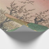 Papier Cadeau Jardin de prune fleuri d'arbre japonais (Coin)