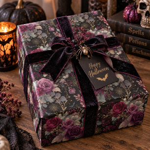 Papier Cadeau Jardin de sorcière Floral Halloween