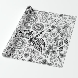 Papier Cadeau Jardin des libellules