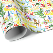 Papier Cadeau Jardin d'été (Coin rond)