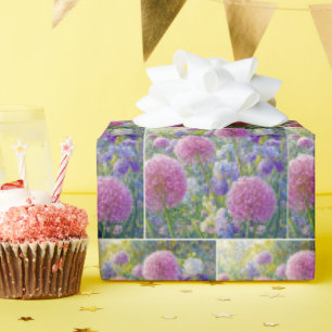 Papier Cadeau Jardin d'été d'Allium et d'Iris